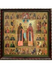 Икона "Святые Петр и Феврония Муромские и Собор Святых"