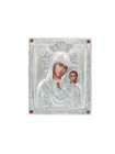 Икона Божией Матери Казанская (венчальная пара), посеребрённый оклад с камнями