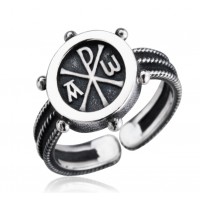 Православное кольцо "Альфа и Омега"
