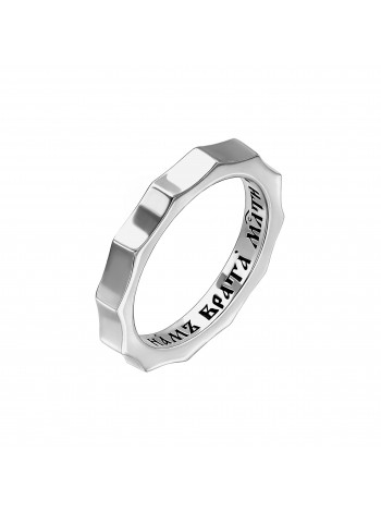 Серебряное кольцо с молитвой