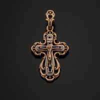 Крестик золотой православный 