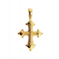 Православный крест "Булава", желтое золото